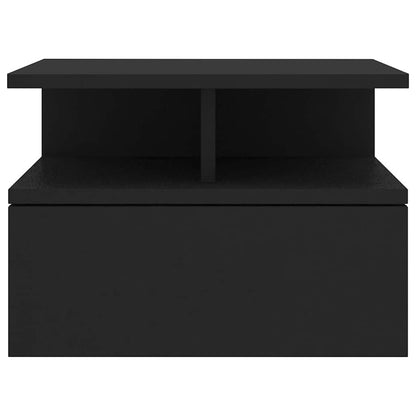 800407 vidaXL Floating Nightstand Black 40x31x27 cm Engineered Wood