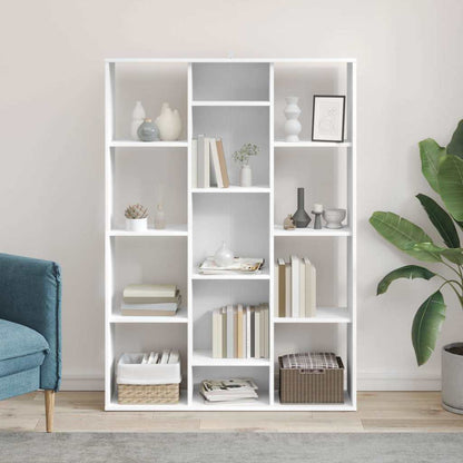 800441 vidaXL Room Divider/Book Cabinet White 100x24x140 cm Engineered Wood