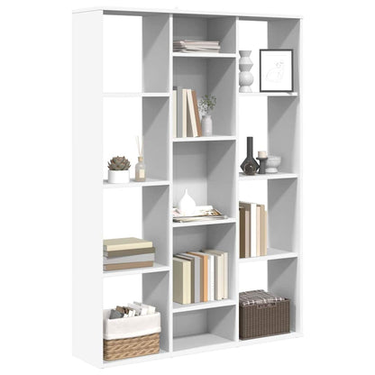 800441 vidaXL Room Divider/Book Cabinet White 100x24x140 cm Engineered Wood