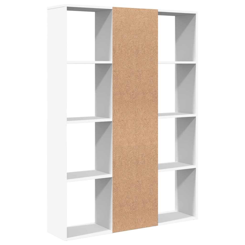 800441 vidaXL Room Divider/Book Cabinet White 100x24x140 cm Engineered Wood