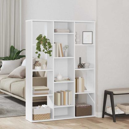 800441 vidaXL Room Divider/Book Cabinet White 100x24x140 cm Engineered Wood