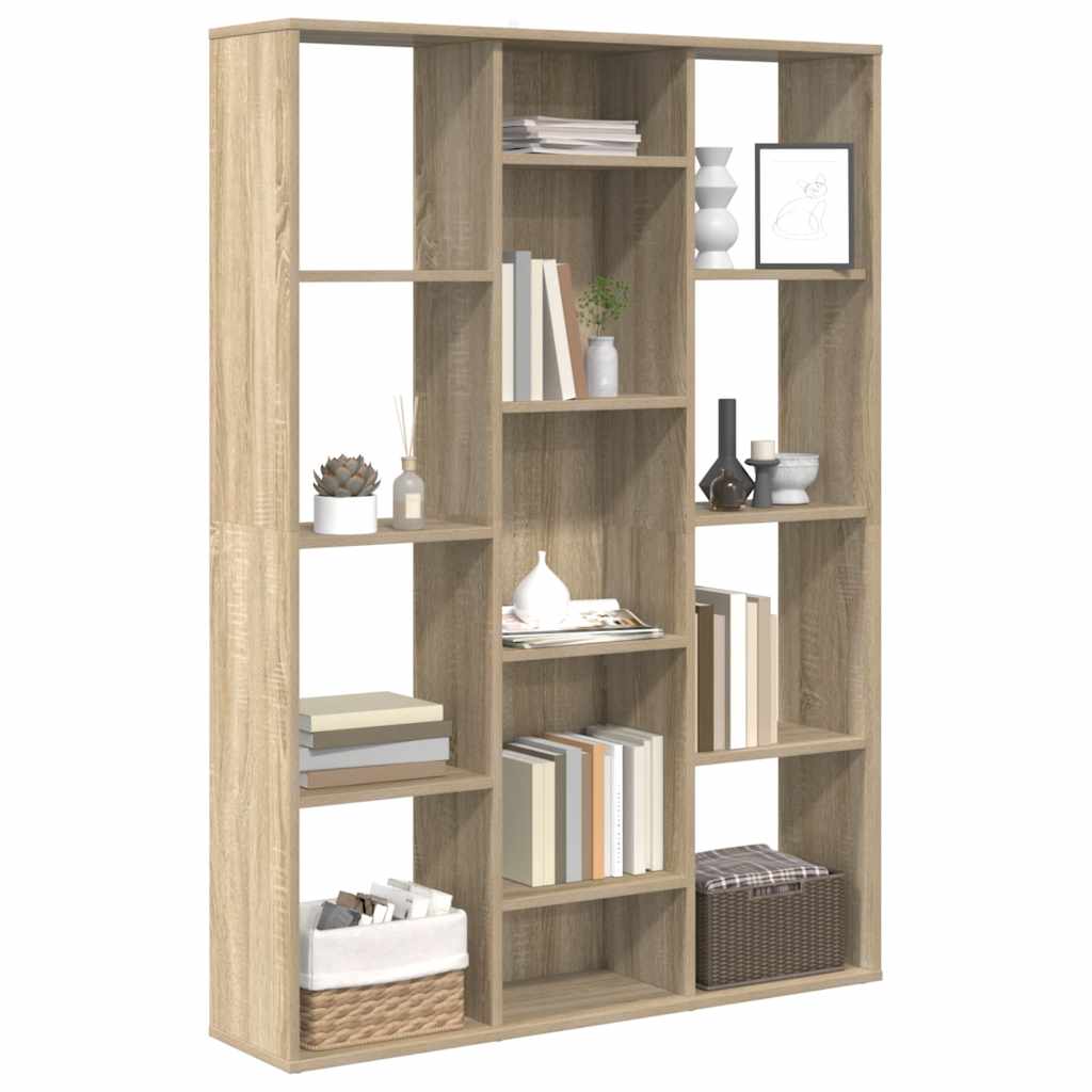 vidaXL Room Divider/Book Cabinet Sonoma Oak 100x24x140 cm Engineered Wood