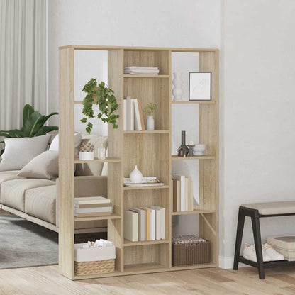 vidaXL Room Divider/Book Cabinet Sonoma Oak 100x24x140 cm Engineered Wood