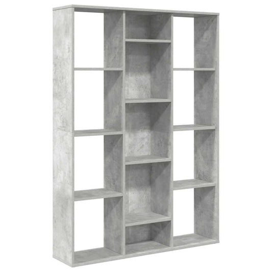 vidaXL Room Divider/Book Cabinet Concrete Grey 100x24x140 cm Engineered Wood