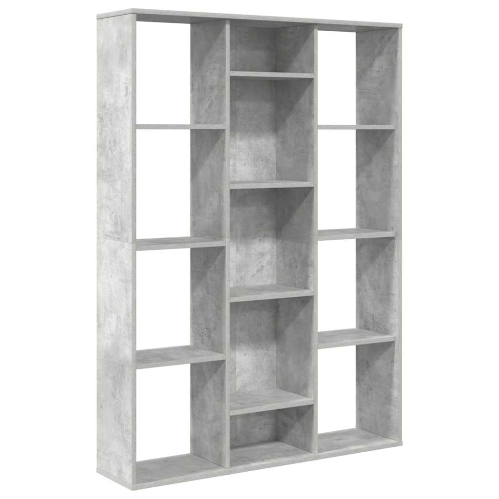vidaXL Room Divider/Book Cabinet Concrete Grey 100x24x140 cm