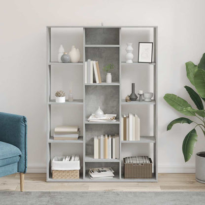 vidaXL Room Divider/Book Cabinet Concrete Grey 100x24x140 cm Engineered Wood