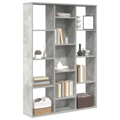 vidaXL Room Divider/Book Cabinet Concrete Grey 100x24x140 cm