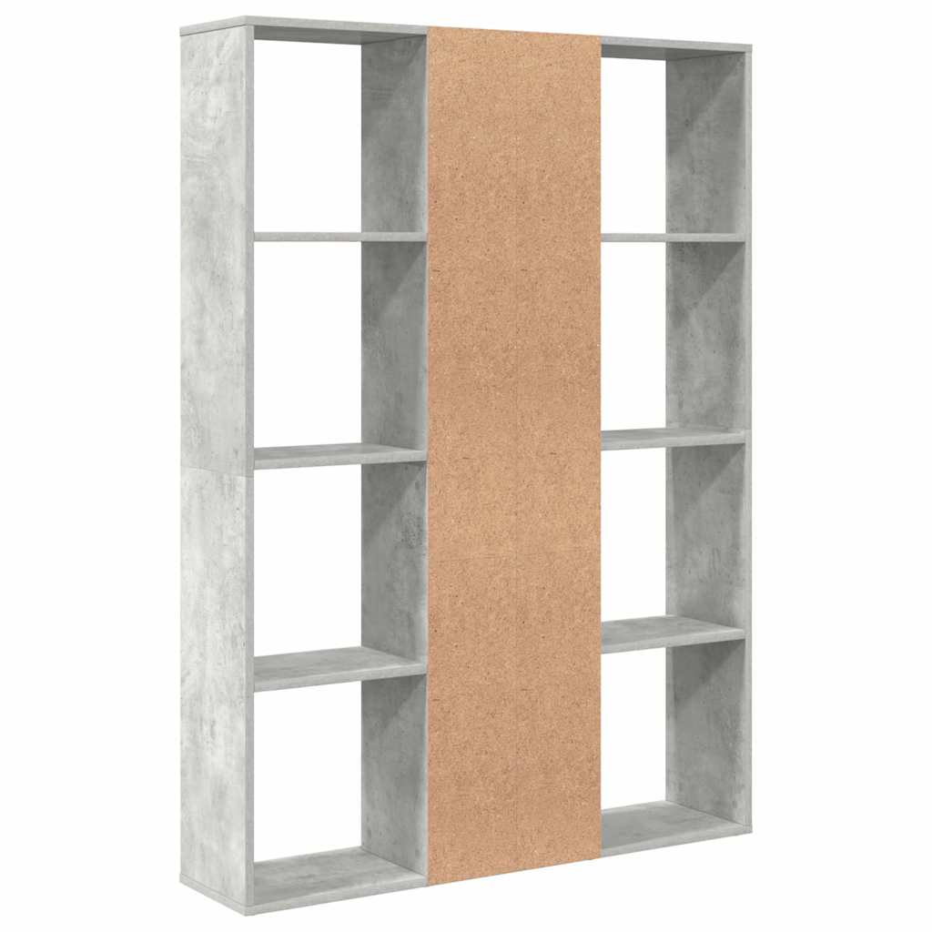 vidaXL Room Divider/Book Cabinet Concrete Grey 100x24x140 cm