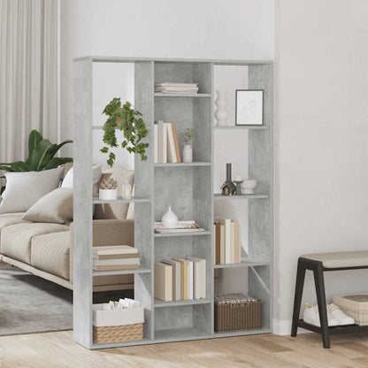 vidaXL Room Divider/Book Cabinet Concrete Grey 100x24x140 cm Engineered Wood