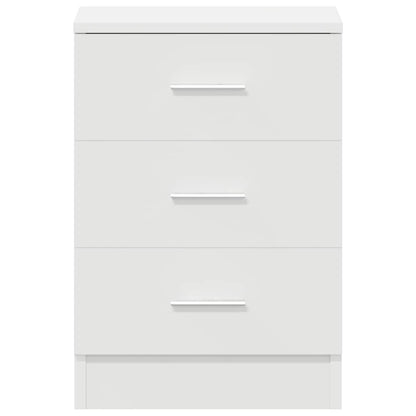 vidaXL Bedside Cabinet White 38x35x56 cm Engineered Wood