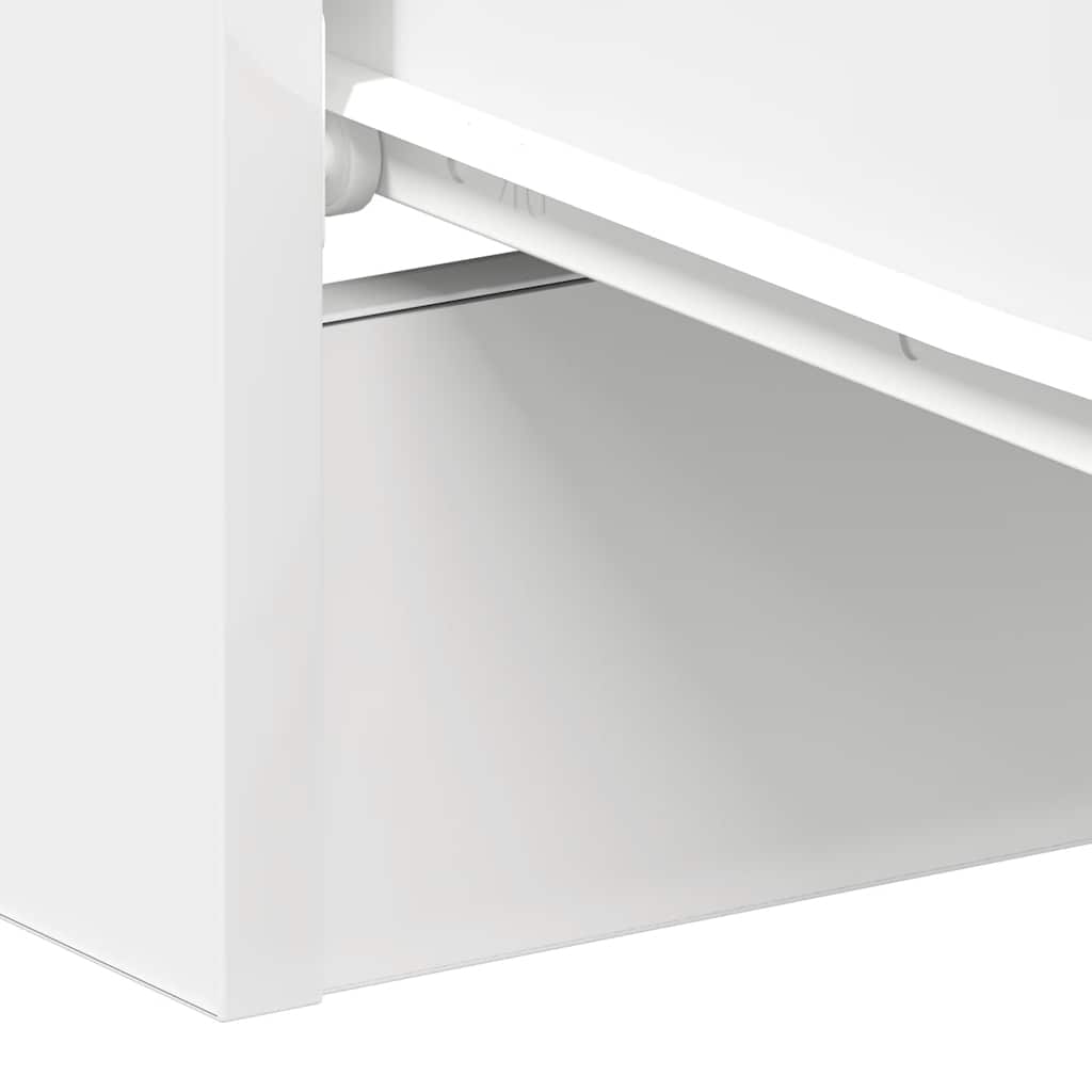 vidaXL Bedside Cabinet White 38x35x56 cm Engineered Wood