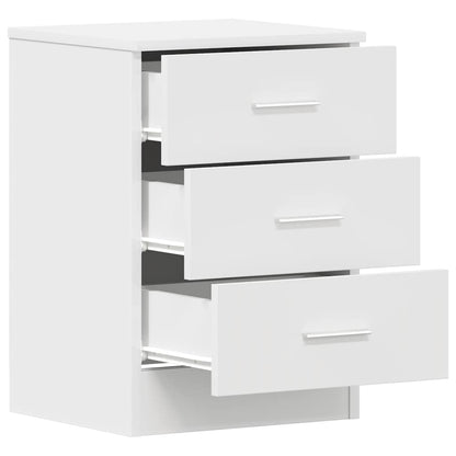 vidaXL Bedside Cabinets 2 pcs White 38x35x56 cm Engineered Wood