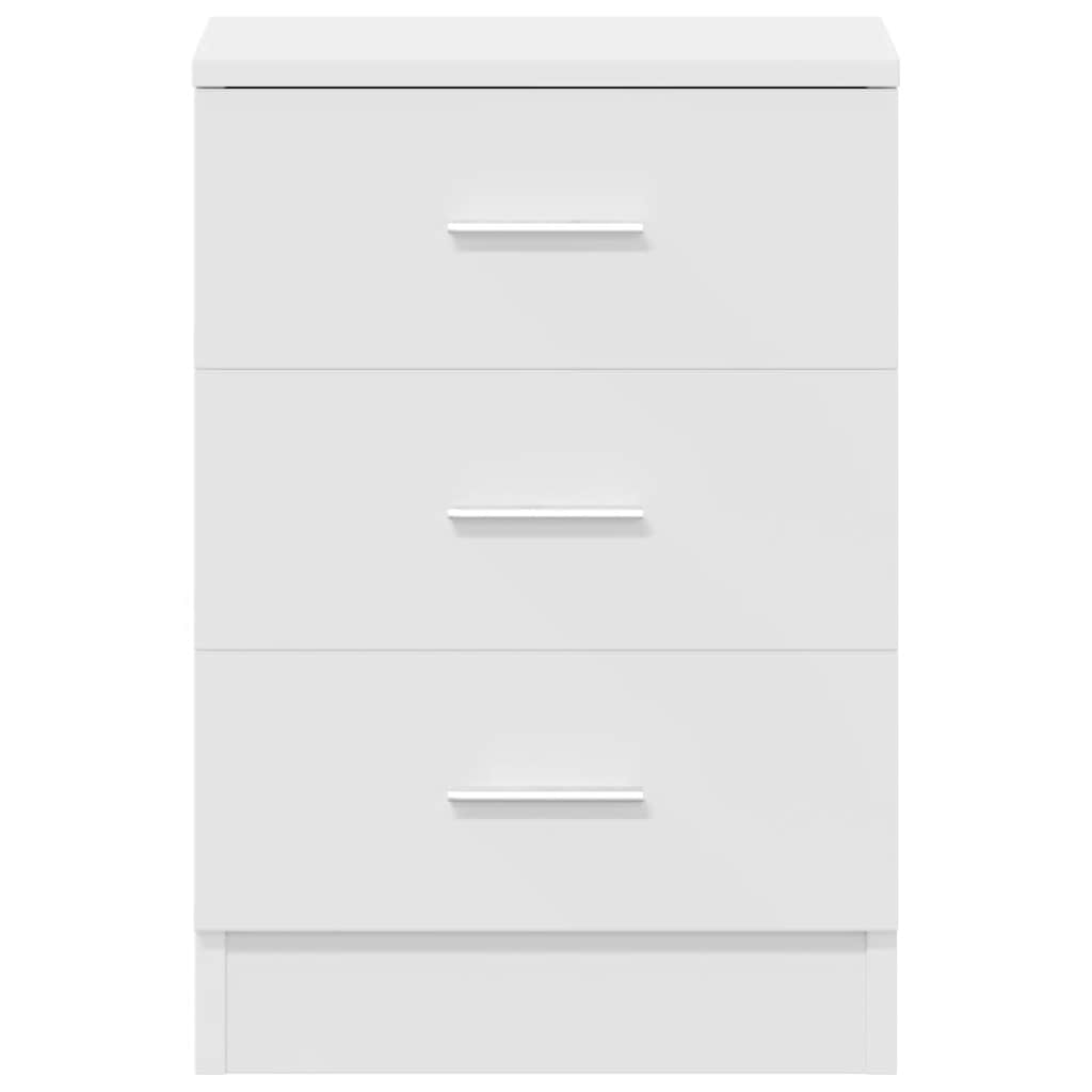 vidaXL Bedside Cabinets 2 pcs White 38x35x56 cm Engineered Wood