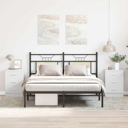 vidaXL Bedside Cabinets 2 pcs White 38x35x56 cm Engineered Wood