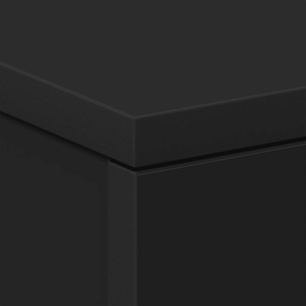 vidaXL Bedside Cabinet Black 38x35x56 cm Engineered Wood
