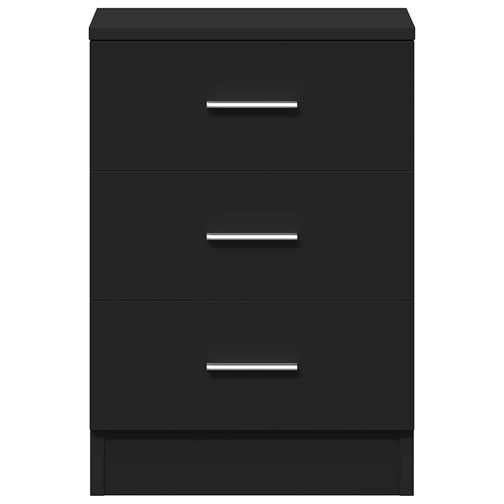 vidaXL Bedside Cabinets 2 pcs Black 38x35x56 cm Engineered Wood