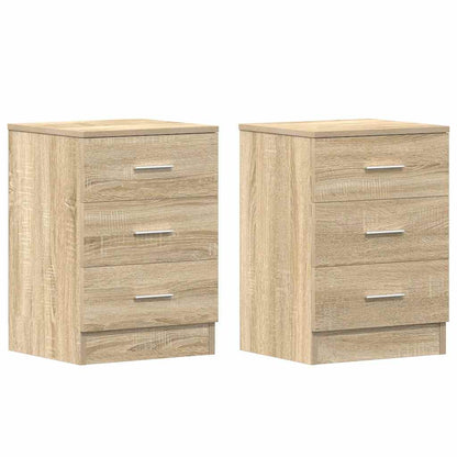 vidaXL Bedside Cabinets 2 pcs Sonoma Oak 38x35x56 cm Engineered Wood
