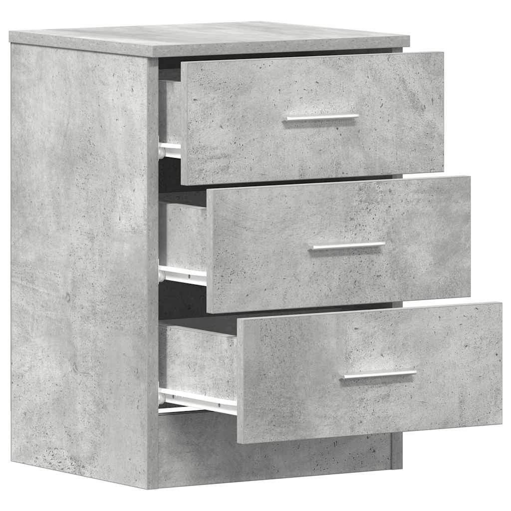 vidaXL Bedside Cabinet Concrete Grey 38x35x56 cm Engineered Wood