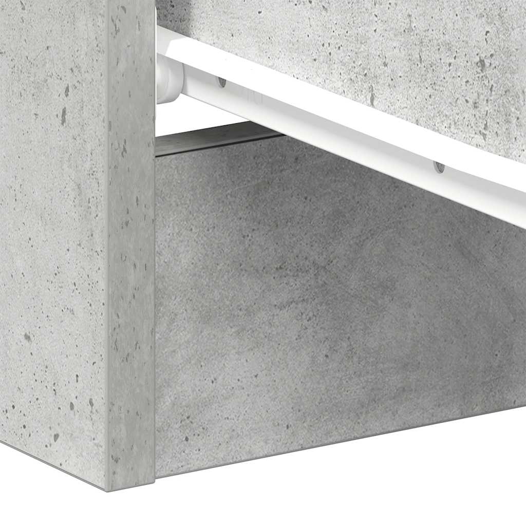 vidaXL Bedside Cabinet Concrete Grey 38x35x56 cm Engineered Wood