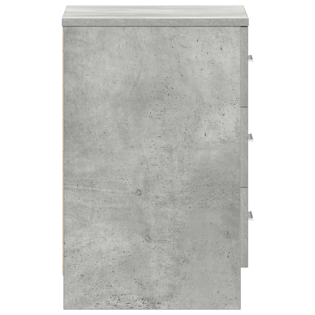 vidaXL Bedside Cabinets 2 pcs Concrete Grey 38x35x56 cm Engineered Wood