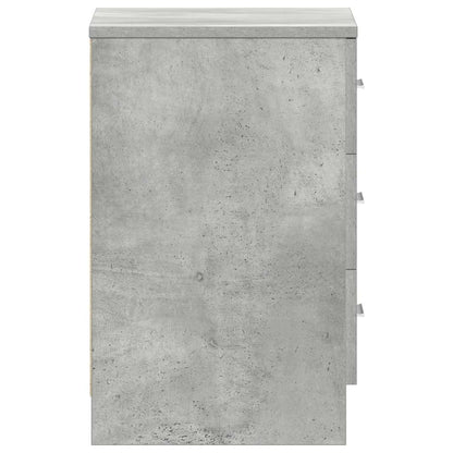 vidaXL Bedside Cabinets 2 pcs Concrete Grey 38x35x56 cm Engineered Wood