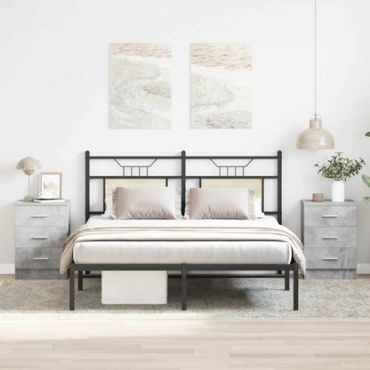 vidaXL Bedside Cabinets 2 pcs Concrete Grey 38x35x56 cm Engineered Wood