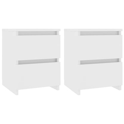 vidaXL Bedside Cabinets 2 pcs White 30x30x40 cm Engineered Wood