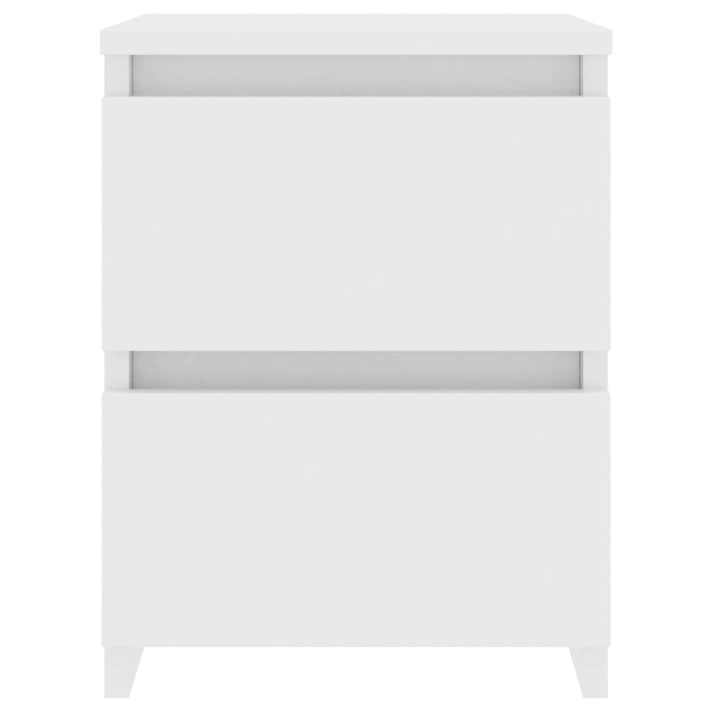 vidaXL Bedside Cabinets 2 pcs White 30x30x40 cm Engineered Wood