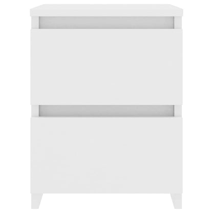vidaXL Bedside Cabinets 2 pcs White 30x30x40 cm Engineered Wood