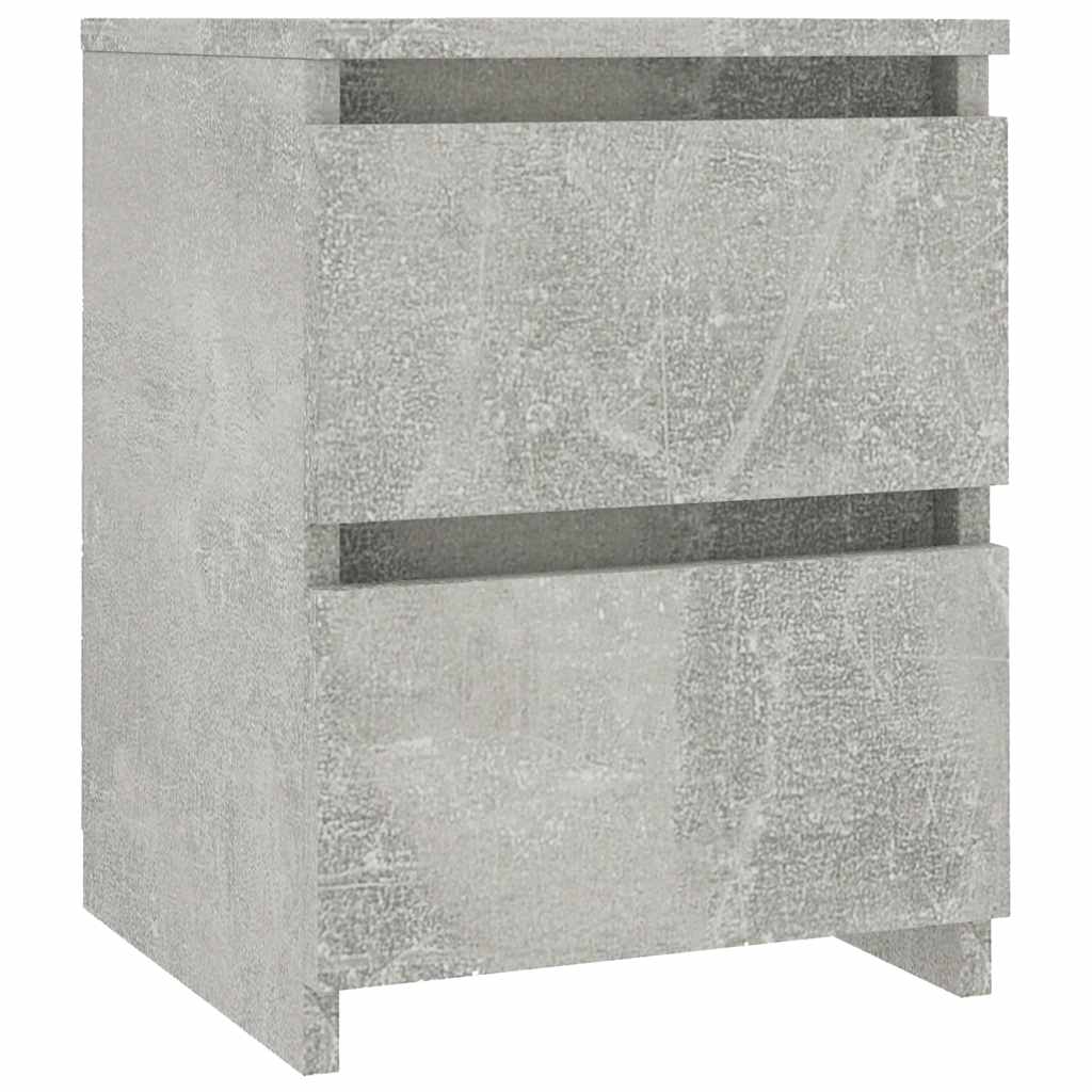 800521 vidaXL Bedside Cabinet Concrete Grey 30x30x40 cm Engineered Wood