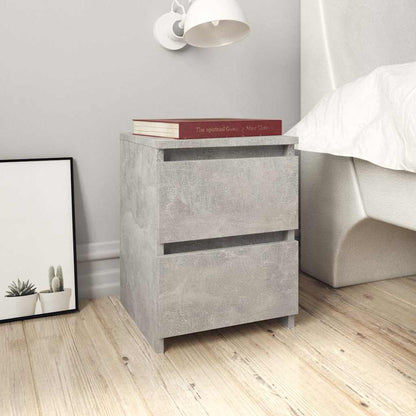 vidaXL Bedside Cabinets 2 pcs Concrete Grey 30x30x40cm Engineered Wood