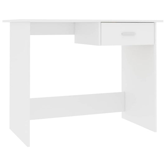 vidaXL Desk White 100x50x76 cm Engineered Wood