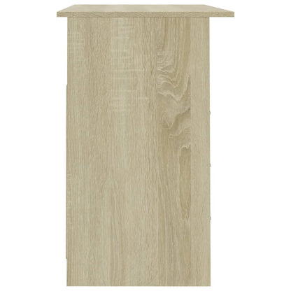 vidaXL Desk with Drawers Sonoma Oak 110x50x76 cm Engineered Wood