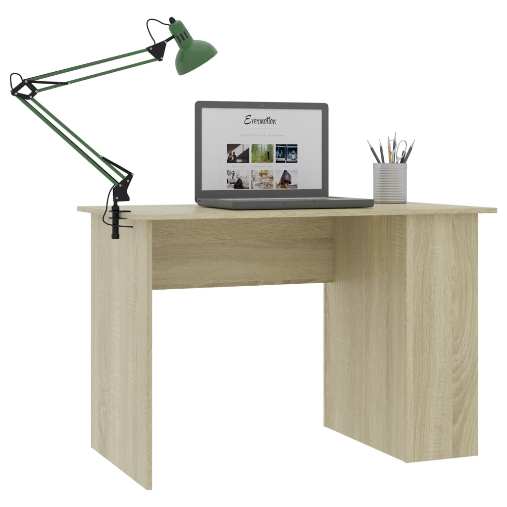 vidaXL Desk | Sonoma oak | Engineered wood | Medium | Computer Desk