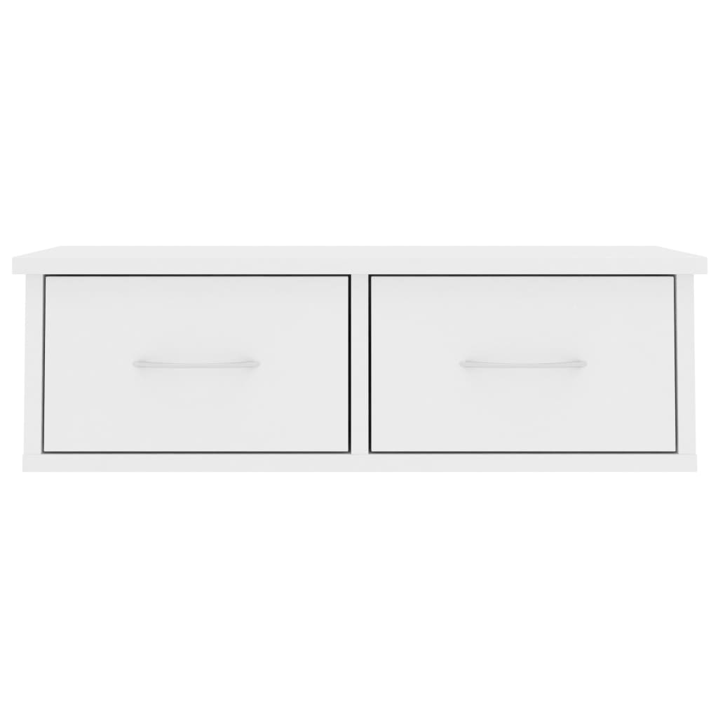 vidaXL Wall-mounted Drawer Shelf White 60x26x18.5 cm Engineered Wood