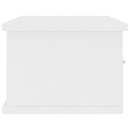 vidaXL Wall-mounted Drawer Shelf White 60x26x18.5 cm Engineered Wood
