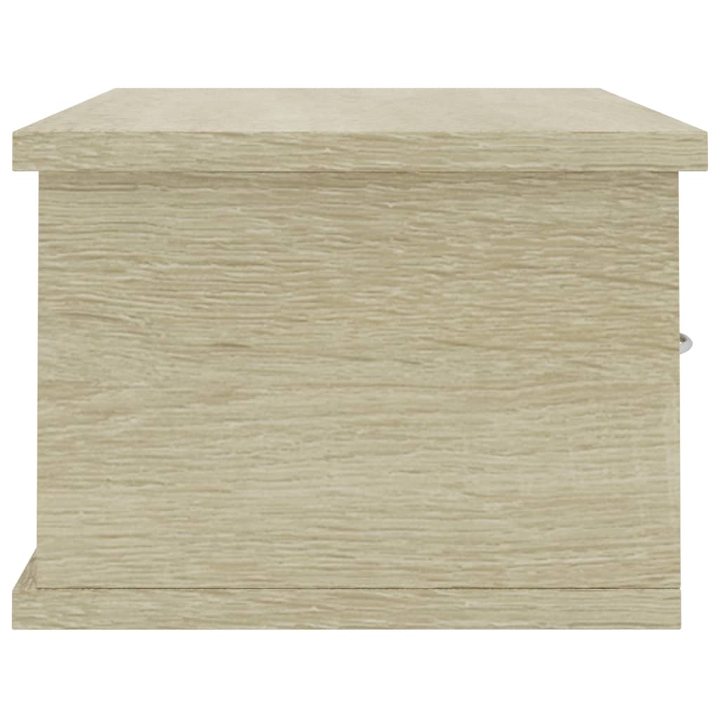 vidaXL Wall-mounted Drawer Shelf Sonoma Oak 60x26x18.5 cm