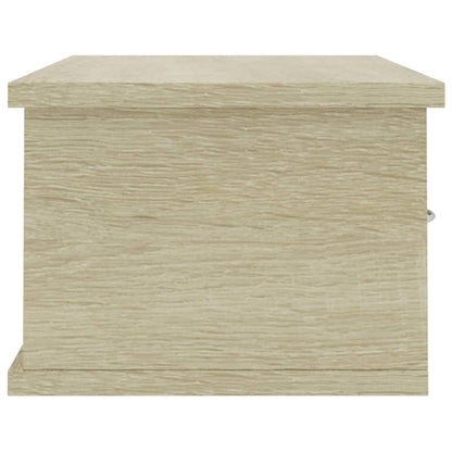 vidaXL Wall-mounted Drawer Shelf Sonoma Oak 60x26x18.5 cm