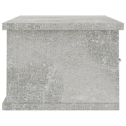 vidaXL Wall-mounted Drawer Shelf Concrete Grey 60x26x18.5 cm Engineered Wood