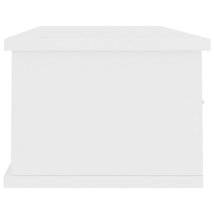800594 vidaXL Wall-mounted Drawer Shelf White 88x26x18,5 cm Engineered Wood