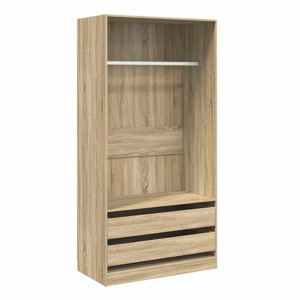 vidaXL Wardrobe Sonoma Oak 100x50x200 cm Engineered Wood