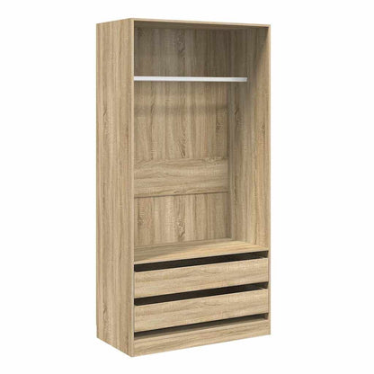 vidaXL Wardrobe Sonoma Oak 100x50x200 cm Engineered Wood