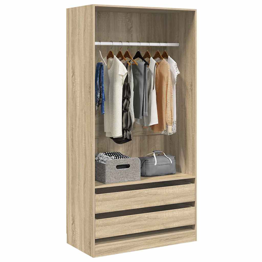 800606 vidaXL Wardrobe Sonoma Oak 100x50x200 cm Engineered Wood