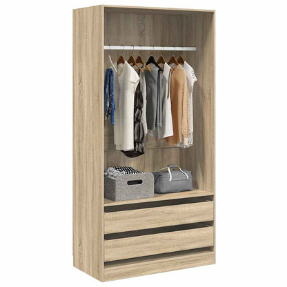 vidaXL Wardrobe | Sonoma Oak | Engineered wood | Compact | Wardrobe