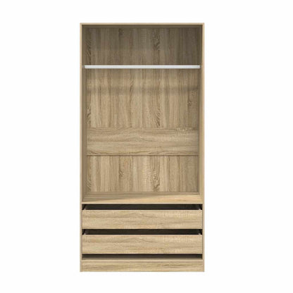 vidaXL Wardrobe Sonoma Oak 100x50x200 cm Engineered Wood