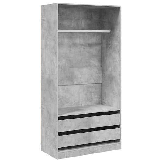 vidaXL Wardrobe | Concrete Grey | Engineered Wood | Compact | Wardrobe