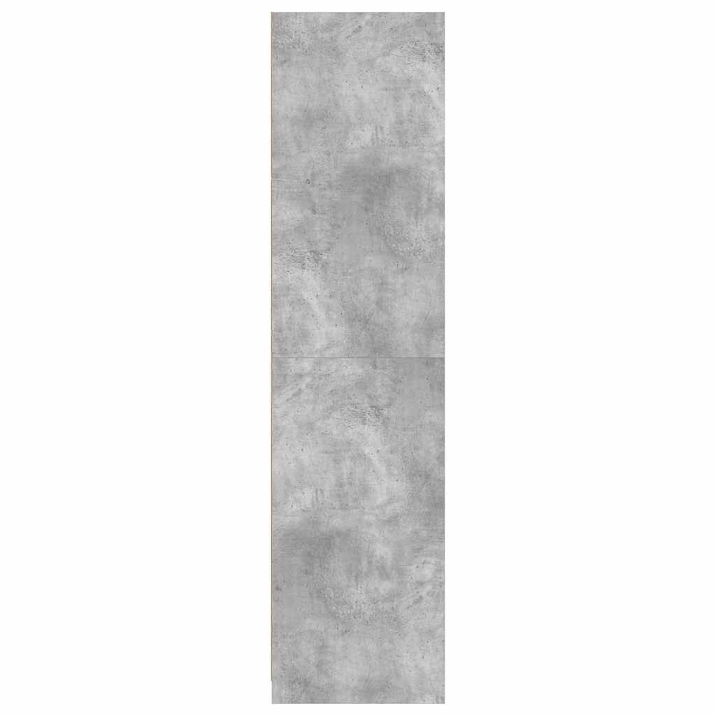 800607 vidaXL Wardrobe Concrete Grey 100x50x200 cm Engineered Wood