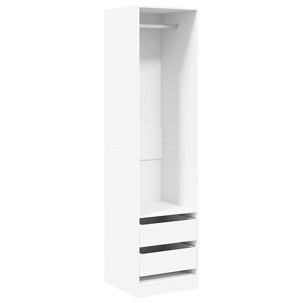 vidaXL Wardrobe | White | Engineered wood | Compact | Wardrobe | Rectangular