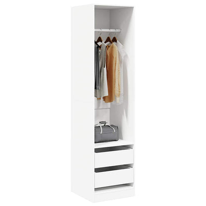 vidaXL Wardrobe | White | Engineered wood | Compact | Wardrobe | Rectangular