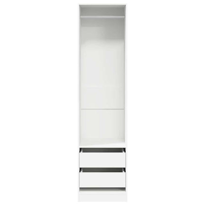 800612 vidaXL Wardrobe with Drawers White 50x50x200 cm Engineered Wood